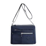 Multi-Pocket Splash-Proof Nylon Crossbody Shoulder Bag