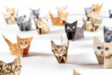 50pcs Paper Cats Origami Kit Stress Relief DIY Craft Kit for Cat Lovers