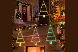 Christmas Tree Lights Decorations Colorful Light String Triangle Ladder