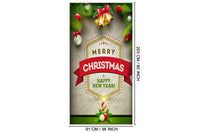Christmas Door Cover Background Cloth Porch Backdrop Banner