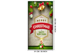 Christmas Door Cover Background Cloth Porch Backdrop Banner