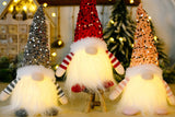 Christmas Gnome Xmas Decor with LED Light and Bling Hat