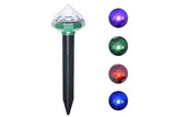 2Pcs Mole Repellent Solar Powered with Auto LED Lights