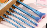 6 Pieces Stitch Inspired Spectrum Makeup Brushes Set