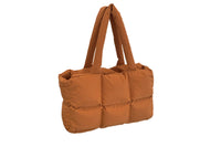 Ladies' Wrinkled Shoulder Bag Purse Spacious Tote Bag Puffer Handbag