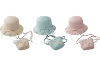 Summer Straw Hat & Bag Set for Girls