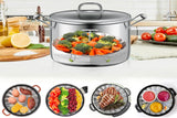 Tray Mesh Cook Steam Vegetable Basket with Removable Handle