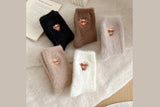 5 Pairs Mid Calf Socks with Cute Highland Cow Pattern