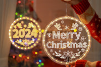 2024 Merry Christmas Window Lights Decorations