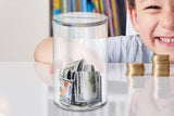 Acrylic Rounded Money Saving Jar Openable Savings Bank