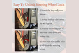 Car Steering Wheel Lock Seat Belt Buckle Security Lock for Vehicle Safety