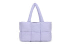 Ladies' Wrinkled Shoulder Bag Purse Spacious Tote Bag Puffer Handbag