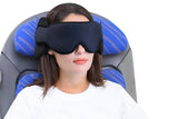 Airplane Travel Pillow with Head Strap and Eye Mask for Sleep