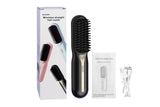 Portable Cordless Hair Straightener Brush Anti-Scald