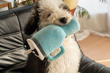 Tumbler Shaped Squeaky Dog Toy Squeaky Pet Toy with Embroidered Puppy Pattern
