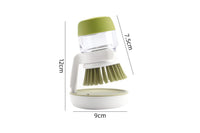 Dish Scrub Brush with Soap Dispenser Palm Scrub Washing Brush Pressing Cleaner