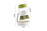 Dish Scrub Brush with Soap Dispenser Palm Scrub Washing Brush Pressing Cleaner