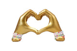 Heart Hands Statue Love Finger Decorations for Living Room Bedroom Bookshelf