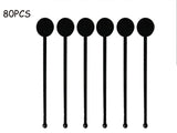 80Pcs Plastic Disc Twizzlers Stirrer Sticks