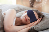 USB Heated Eye Mask with 3-Temp Settings & 6 Massage Modes Relief