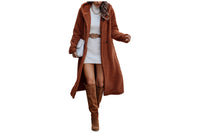 Women Fleece Long Hooded Jacket