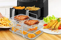 Multi-layered Stainless Steel Air Fryer Rack Compatible with Ninja DZ201 DZ401