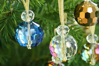 12pcs Crystal Glass Sun Catcher Christmas Tree Decor Balls