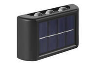 6 LED Solar Wall Light for Outdoor Fence Convex Lens Design