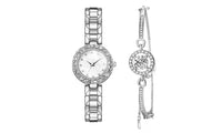 Women Watch and Circle Elegant Bracelet Bangle Set