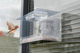 Clear Acrylic Window Bird Feeder Foldable Bird Feeder Box