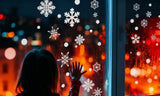 186pcs Reusable Christmas Window Snowflake Stickers Clings