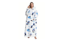 Extra Long Wearable Blanket Hoodie With Big Pocket for Adults