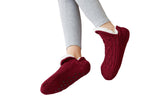 V Cut Faux Shearling Slipper Socks Non Slip Indoor Winter Socks