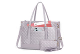 15.6-inch Laptop Tote Bag with Matching Wristlet Clutch Pouch Wallet Handbag Crossbody