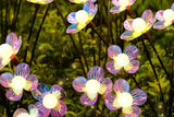 4 X Solar Flower Stake Lights 6 LED Solar Garden Stake Lights Outdoor Decorative Lights