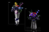Creative Black Rose Eternal Flower Vase Building Blocks Set