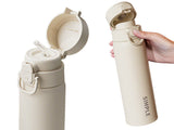 500ML Leakproof Dual Function Lid Insulated Water Bottle with Straw Stainless Steel Thermos