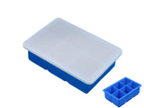 Silicone Ice Tray Mold with Lid Makes 6 Large Cubes