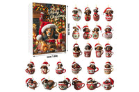 Christmas Countdown Advent Calendar Dog Hanging Ornament