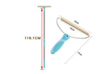 Reusable Pet Hair Remover Carpet Scraper Adjustable Long Handle Carpet Rake