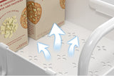 2 Tier Bathroom Cabinet Shelf Organizer Double Sliding Storage Rack with Hook