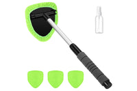 Car Windshield Cleaning Tool with 4 Reusable Microfiber Pads
