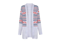 Women Christmas Printed Cardigan