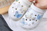 Butterfly Flower Pearl Chain Decoration Kit for Croc Shoes