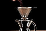 Reusable Coffee Tea Cup Drip Filter Mesh Holder Stainless Steel Pour Over Funnel