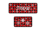 2Pcs Christmas Kitchen Floor Mat