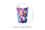 66Pcs K-pop Demon Hunter-Inspired Birthday Disposable Paper Tableware