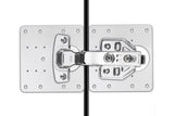 10PCS Cabinet Hinge Repair Plate Stainless Steel Kitchen Cupboard Door Fixing Bracket with Screws