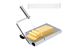 Cheese Slicer Stainless Steel Cheese Cutter with 5 Replacement-wires