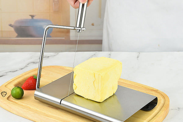 Cheese Slicer Stainless Steel Cheese Cutter with 5 Replacement-wires